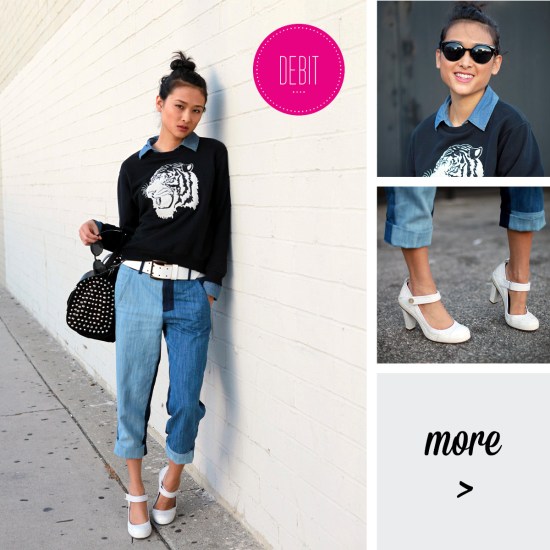 catching couture zara tiger sweatshirt zara combination patchwork jeans