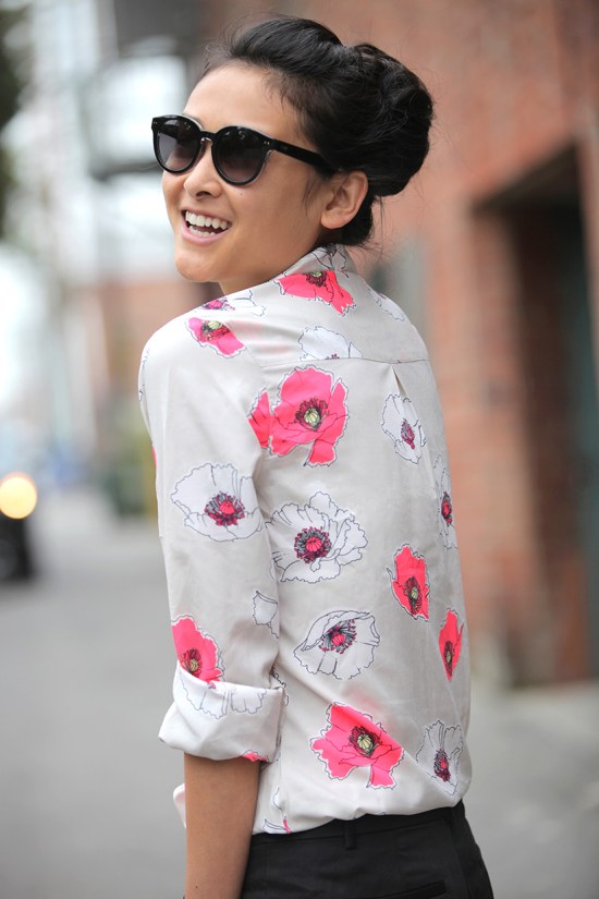 target merona womens favorite blouse floral print