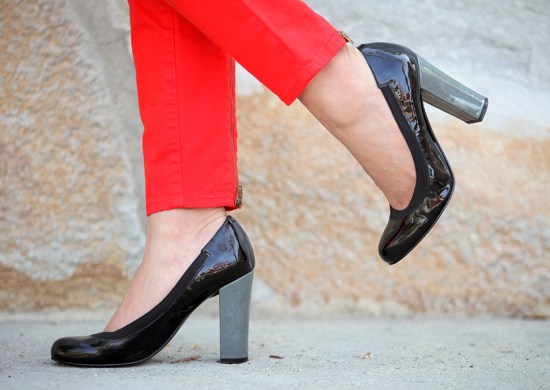 nine west colorblock patent leather pumps