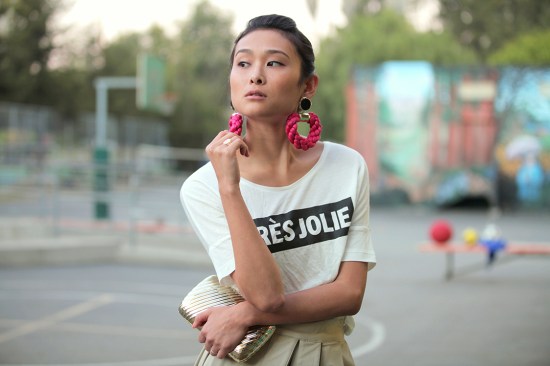 hm viscose tshirt meredith wendell ropey earrings