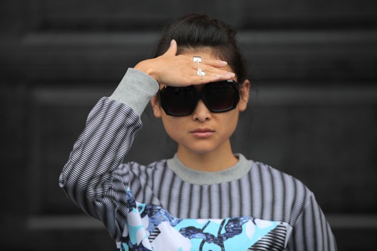 jeepers peepers eva d frame faceted sunglasses