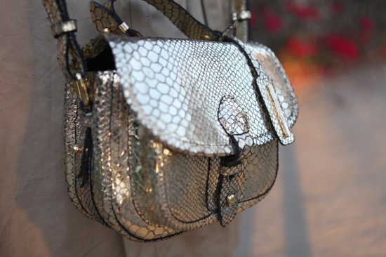 river island gold mini hunter satchel