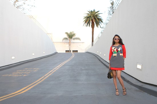 sheinside cartoon dog dress 3