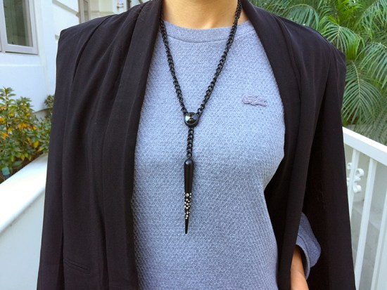 alex chloe spike necklace lacoste stone chine cotton dress with pocket