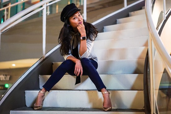 michelle forstadt catching couture rose gold apple watch 38mm glitter pumps